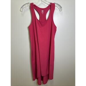 Title Nine Dune Midi Dress XS Pink High Low Quick Dry Zip‎ Pockets Swim Coverup